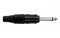 6.3 mm Jackplug Mono, Black housing Black endcap