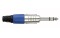 6.3 mm Jackplug Stereo, Nickel housing Blue endcap