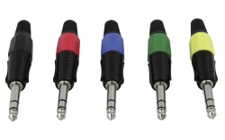 6.3 mm Jackplug Stereo, Black housing Black endcap