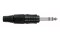 6.3 mm Jackplug Stereo, Black housing Black endcap