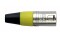 XLR 3p. Connector Male, Nickel housing Yellow endcap
