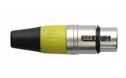 DAP XLR 3p. Connector Female Nickel housing Yellow