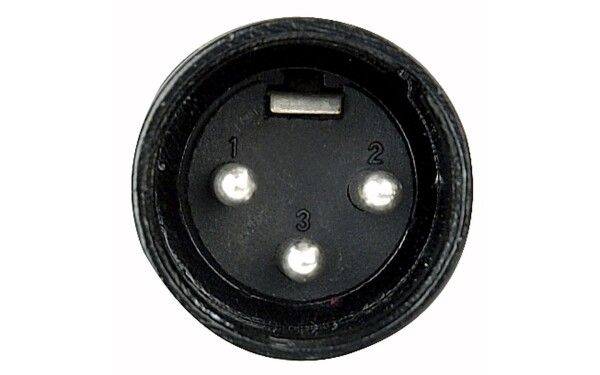 XLR 3p. Connector Male, Black housing Black endcap