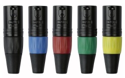 XLR 3p. Connector Male, Black housing Black endcap