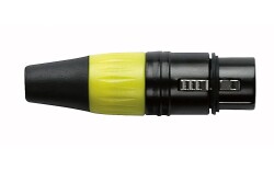 XLR 3p. Connector Female Black housing Yellow
