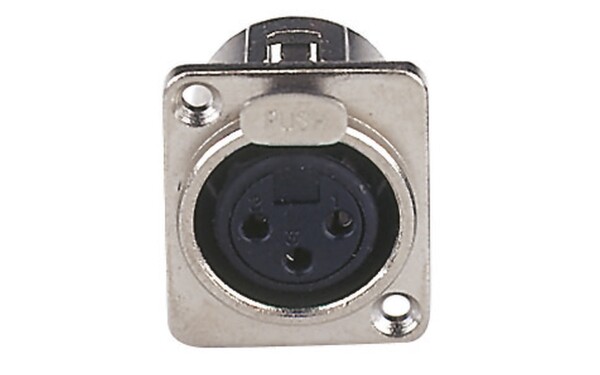 XLR 3p. Chassis Female Nickel housing