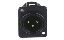 XLR 3p. Chassis Male Black housing