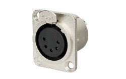XLR 5p. Chassis Female Nickel housing