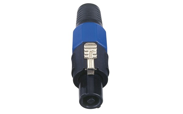 4p. Speaker Connector Male Blue endcap, Black housing