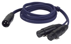 FL38 - bal. XLR/M 3 p. to 2 XLR/F 3 p. 1,5 m