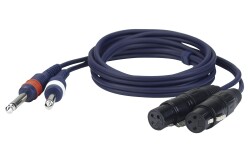 FL43 - 2 unbal. Jack mono L/R to 2 XLR/F 3 p. 3 m