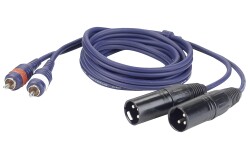 FL26 - 2 RCA Male L/R to 2 XLR/M 3 p. 1,5 m