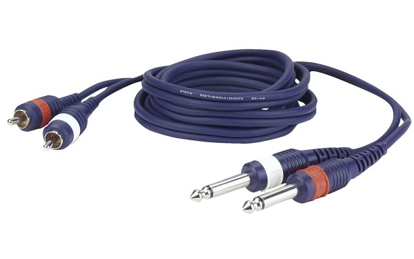 FL23 - 2x RCA/Cinch M auf 2x 6.3mm mono Jack/Klinke M, 1.5m