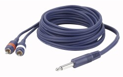 FL33 - 2x RCA M mono to jack 6.3mm M mono,1.5 m