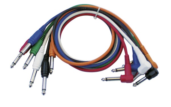 FL14 - 6 coloured unbal. patch straight to 90° 30 cm Black