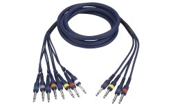 FL69 - 8 Jack mono to 4 Jack stereo 3 m