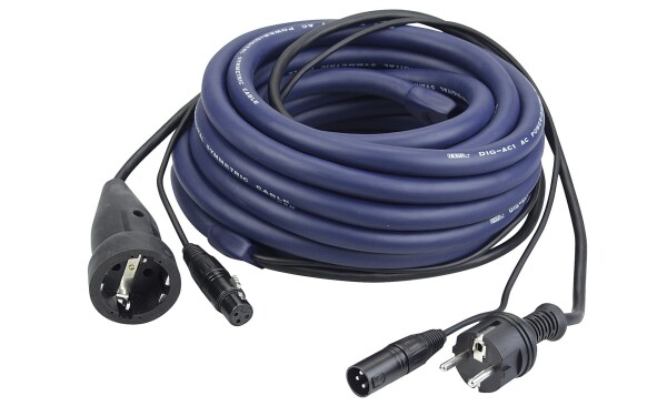 FP05 - Schuko/XLR M - Schuko/XLR F 10 m DMX / Power