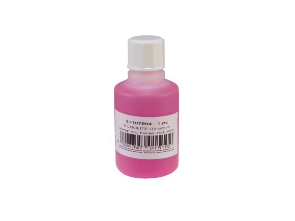 UV-active Stamp Ink, transparent red, 50ml