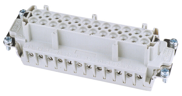 Socket Insert 24-pin 16A,Screw Terminal