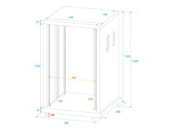 Stahl-Rack SR-19, 24HE