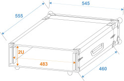 Verstärkerrack PR-1, 2HE, 47cm tief