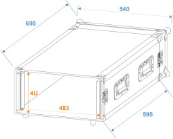 Amplifier Rack PR-2ST, 4U, 57cm deep