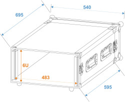 Verstärkerrack PR-2ST, 6HE, 57cm tief