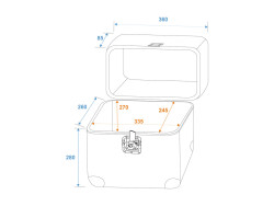 Record Case ALU 75/25, rounded, acryl