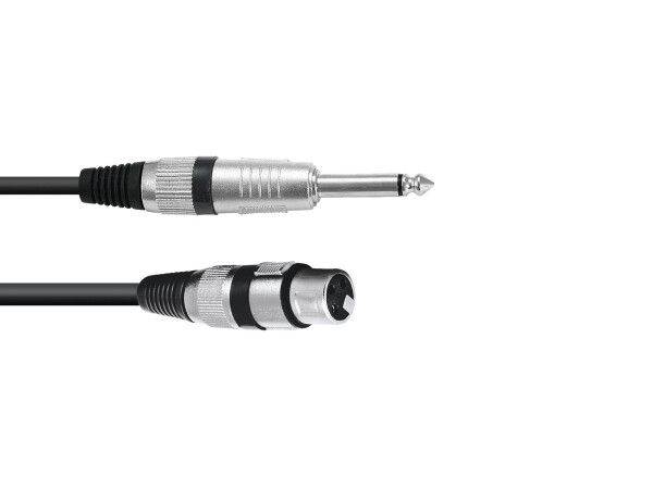 Adaptercable XLR(F)/Jack mono 5m bk