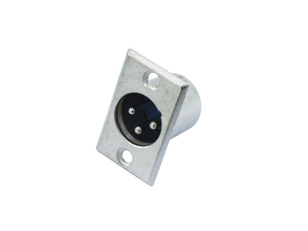 XLR mounting plug 3pin nickel 10x