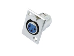 XLR Einbaubuchse 3pol Nickel 10x