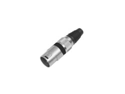 XLR plug 3pin bk 10x