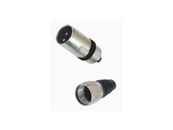 XLR plug 3pin bk 10x