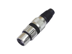 XLR socket 3pin bk 10x