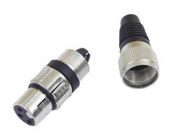 XLR socket 3pin bk 10x