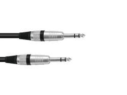 Klinkenkabel 6,3 stereo 3m sw ROAD