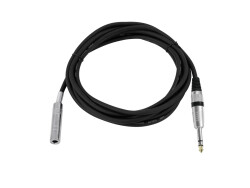 Jack extension 6.3 stereo 3m bk