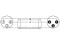 XLR cable 3pin 1m bk