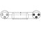 XLR cable 3pin 7.5m bk/rd