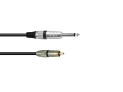 Adaptercable RCA/Jack 0.9m bk