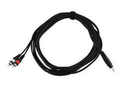 Adaptercable 3.5 Jack/2xRCA 6m bk