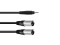 Adapterkabel 3,5 Klinke/2xXLR(M) 3m sw