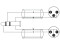 Adapterkabel 3,5 Klinke/2xXLR(M) 3m sw