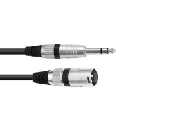 Adapterkabel XLR(M)/Klinke stereo 5m sw