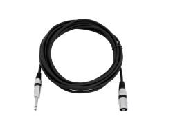 Adaptercable XLR(M)/Jack mono 5m bk