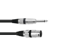 Adapterkabel XLR(M)/Klinke mono 10m sw