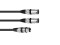 Adaptercable XLR(F)/2xXLR(M) 1.5m bk