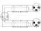 Adaptercable XLR(F)/2xXLR(M) 1.5m bk