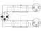 Adaptercable XLR(M)/2xXLR(F) 1.5m bk
