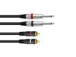 Adapterkabel 2xKlinke/2xCinch 1,5m sw